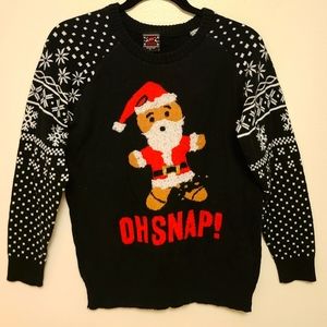 Well Worn Oh Snap! Ugly Christmas Sweater Size L